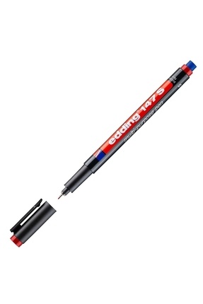 Silgili Asetat Kalemi Cd Kalemi Çok Amaçlı Silinmez Kalem Permanent Marker Kırmızı 147 Image 0