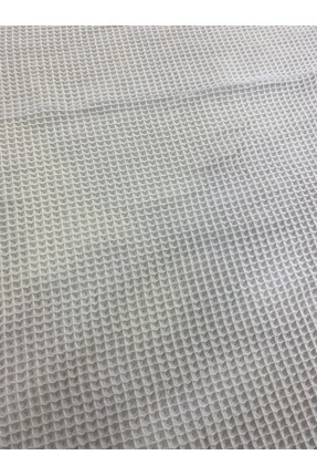 %100 Pamuk Beyaz Waffle Kumaş – Petek Dokulu, 140 cm En Image 2