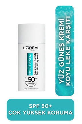 L'oréal Paris Bright Reveal Spf 50 Koyu Leke Karşıtı Fluid Günlük Yüz Güneş Kremi 50ml Image 0