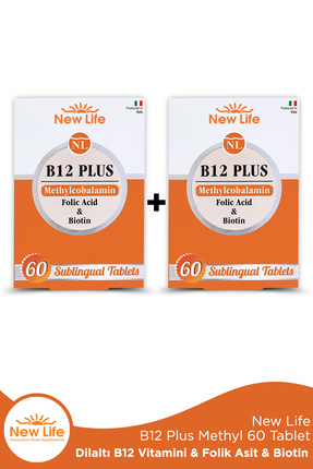 B12 Plus Methylcobalamin 60 Dilaltı Tablet 2'li Paket Image 0