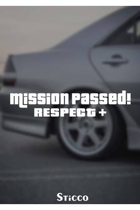 Mission Passed Respect - Sticker 15x5 Cm Beyaz Image 0
