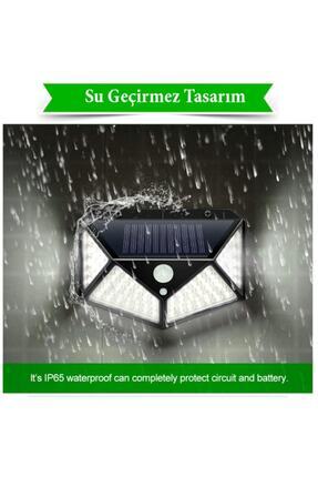 Enerjili Bahçe Lambası 100 Led 1li Paket Bahçe Aplik Bahçe Lambası Bahçe Aydınlatma Image 0