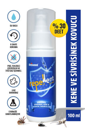 Repellent D30 Sprey Sivrisinek Karasinek Tatarcık Kene Kovucu Koruyucu Sprey 100 ml Çocuk Yetişkin Image 0