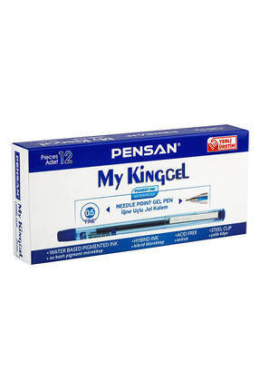 6405 My King Jel Kalem 12'li Kutu Mavi Image 0
