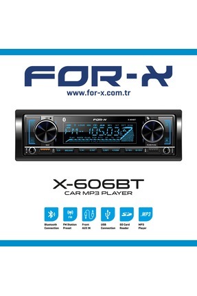 X-606BT ÇİFT USB 2 AMFİ ÇIKIŞLI OTO TEYP Image 0
