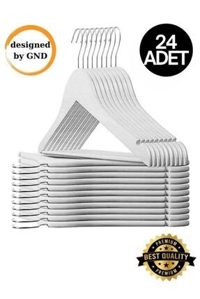 24 Adet - Ahşap Görünümlü Plastik A Kalite Beyaz Elbise Image 0