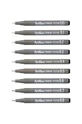 Drawing System Teknik Çizim Kalemi 9'li Tam Set Image 0