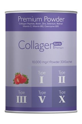 Premium Kolajen Powder 10g X 30 Şase Biotin & Multivitamin Çilek Aromalı Image 0