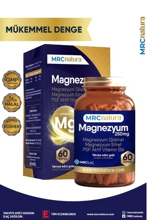 Mrc Natura Magnezyum 250mg Bisglisinat & Sitrat & P5p Vitamin B6 60 Kapsül Image 0