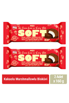 Soft Kakaolu Marshmallowlu Midi Boy Bisküvi 160 gr X 2 Adet Image 0