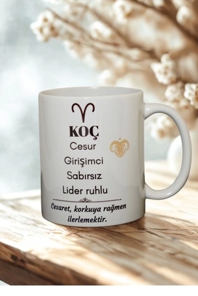 Koç Burcu Temalı Burç Bardağı Kupa Image 0
