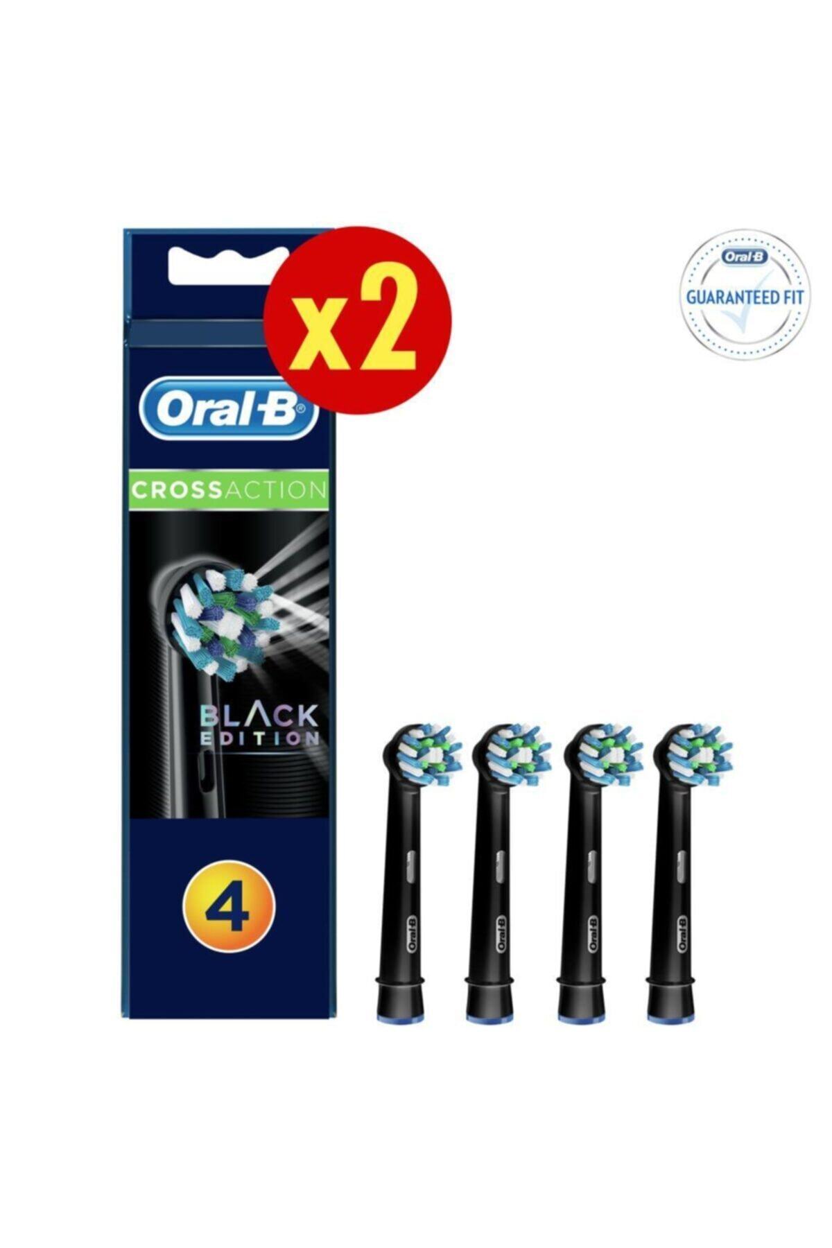 OralB Cross Action Siyah 8'li Diş Fırçası Yedek Başlığı