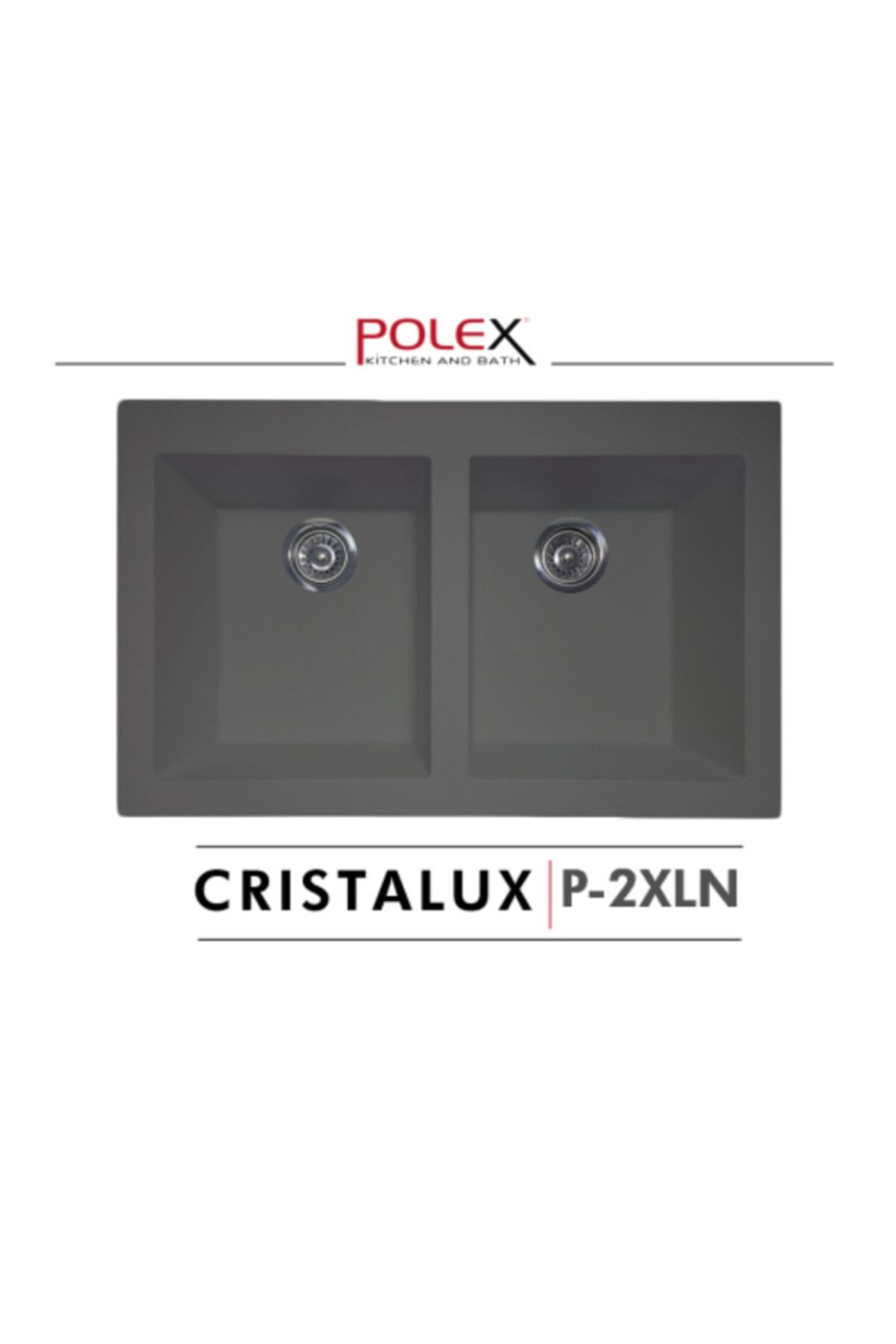 POLEX Cristalüx Granit Eviye P2xln Antrasit