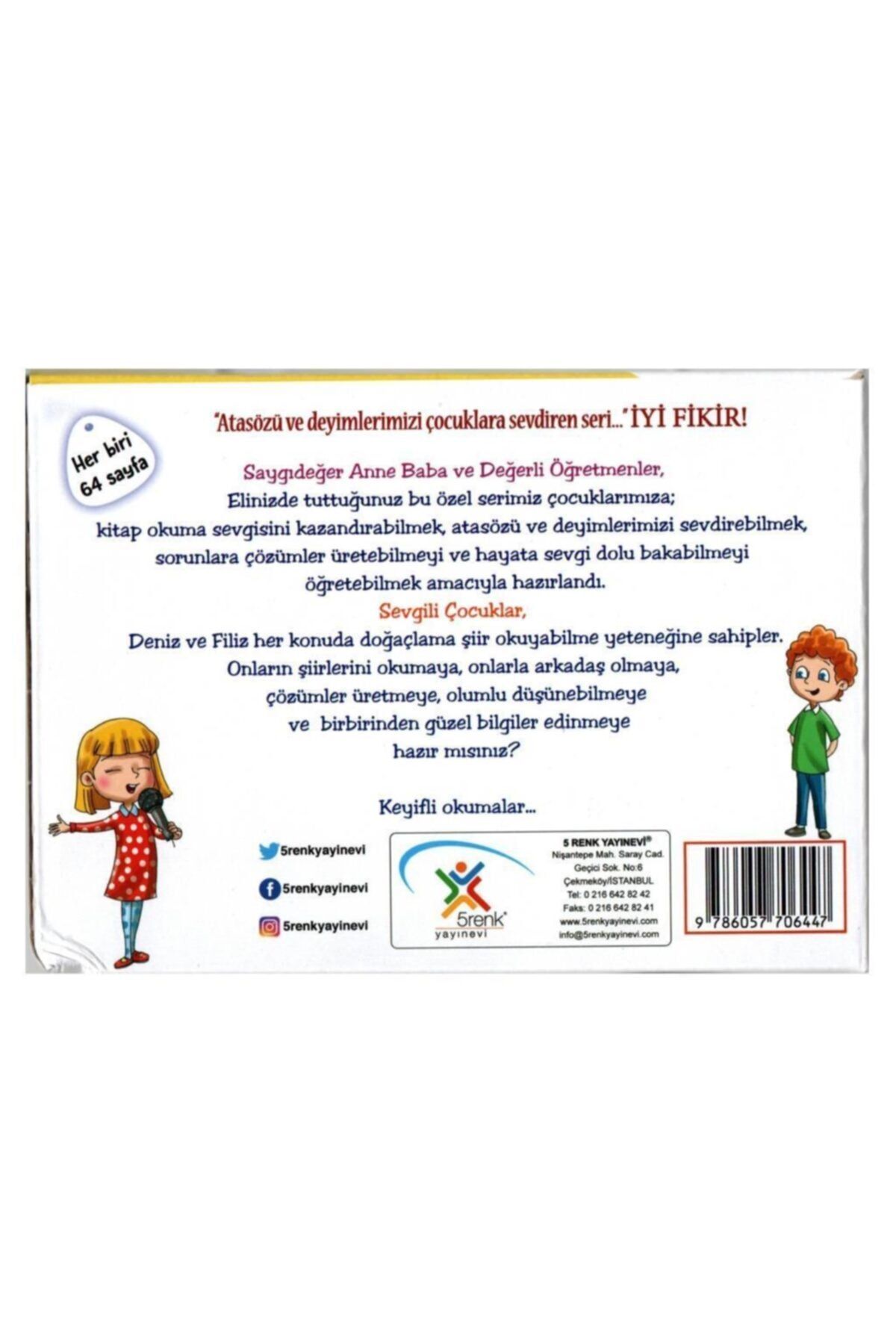 5 Renk Yayinlari 4 Sinif Hikaye Kitabi Seti Iyi Fikir 10 Kitap 5 Renk Trendyol