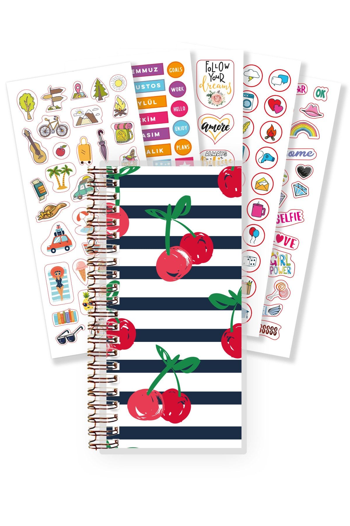 Miya Design Skinny Miya - Cheery Cherry Tarihsiz Planlayıcı