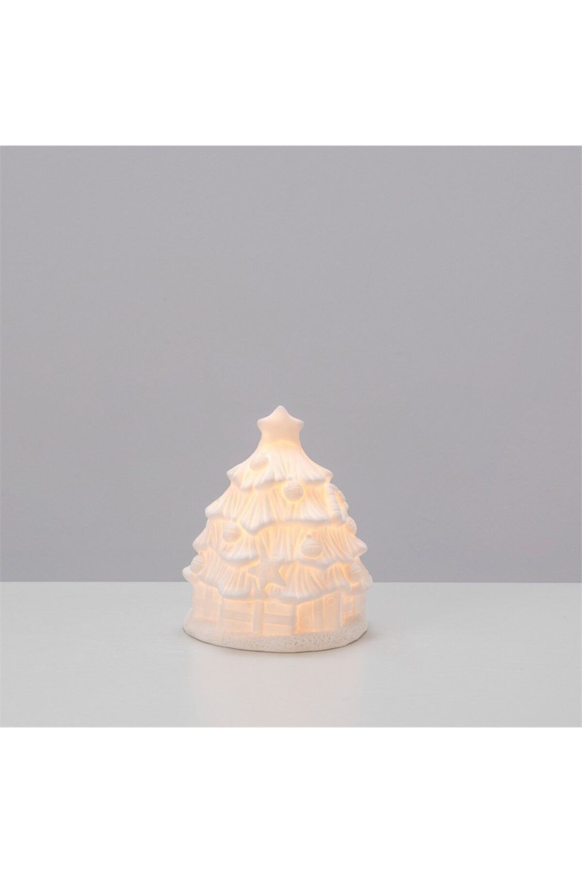 Chakra Christmas Tree Ledli Gece Lambası 13x13x16 Cm Beyaz