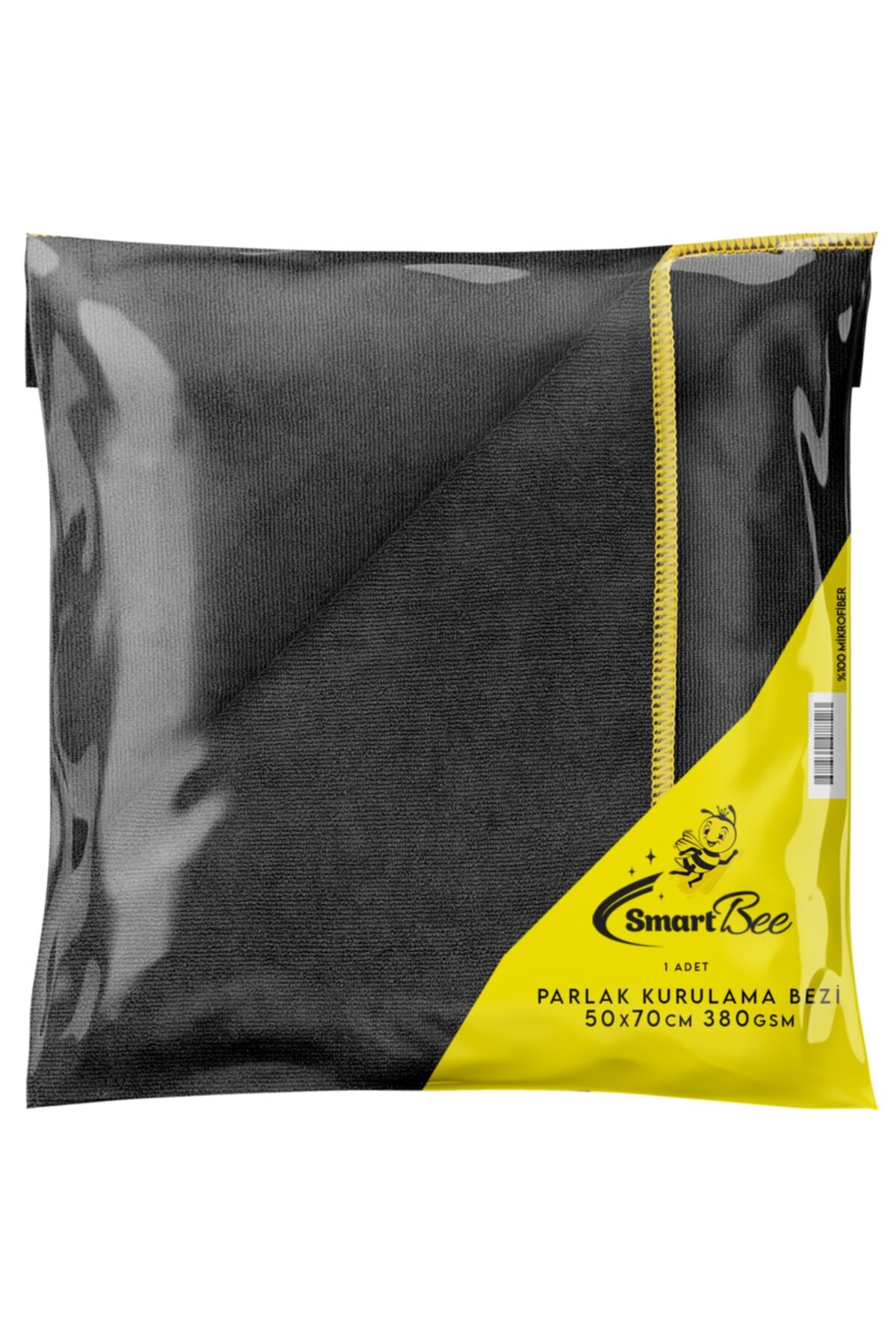 SmartBee Mikrofiber Parlak Araç Kurulama Bezi 50x70 380gr/m2 - Antrasit