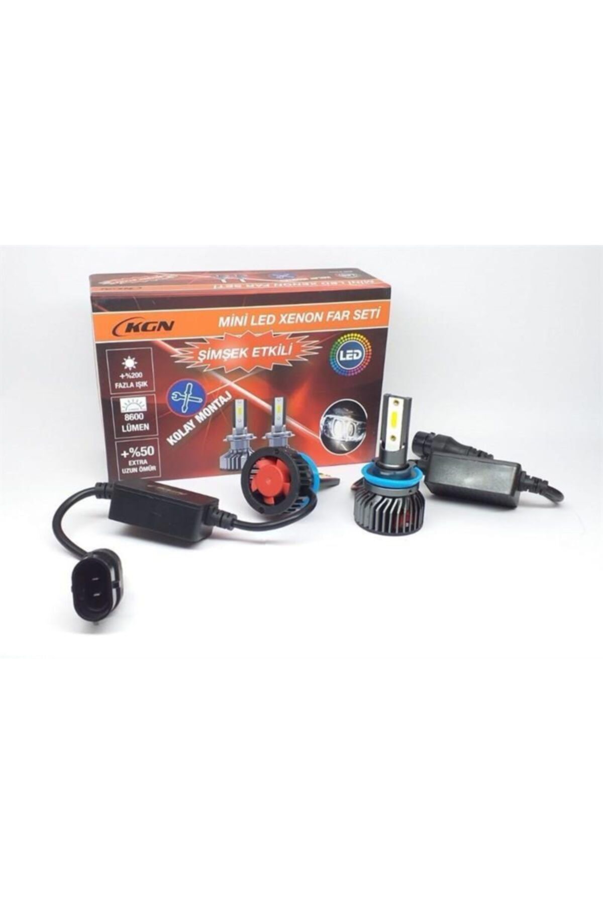 kgn h11 simsek etkili mini led xenon set 8600lmn 200 fazla isik fiyati yorumlari trendyol