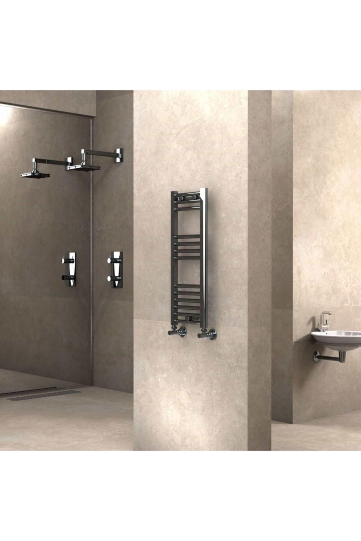 Radiva Banyo Ve Mutfak Için Havlupan 300x800 Düz Krom