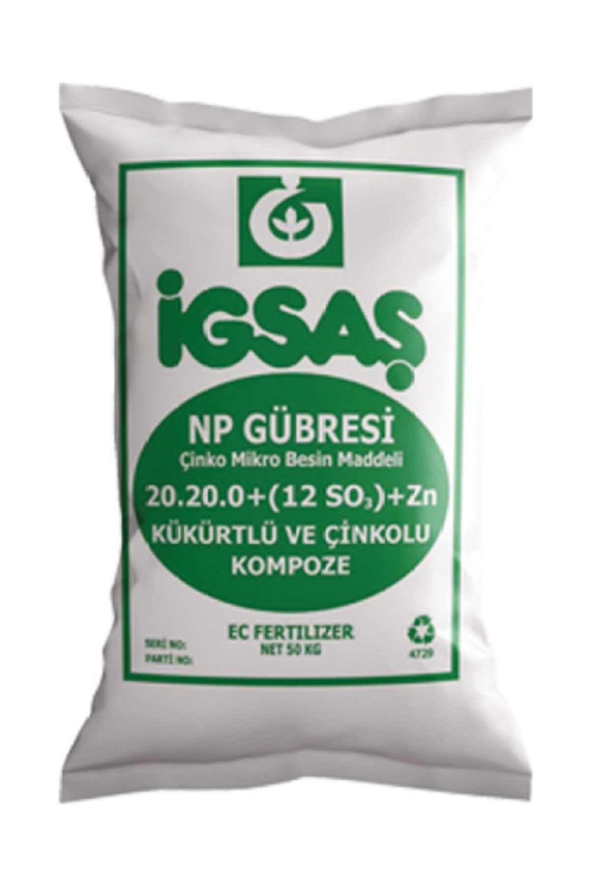 İGSAŞ Süper 20 20 Mikro Besin Maddeli Kükürtlü Ve Çinkolu Kompoze Taban Gübresi 50 Kg