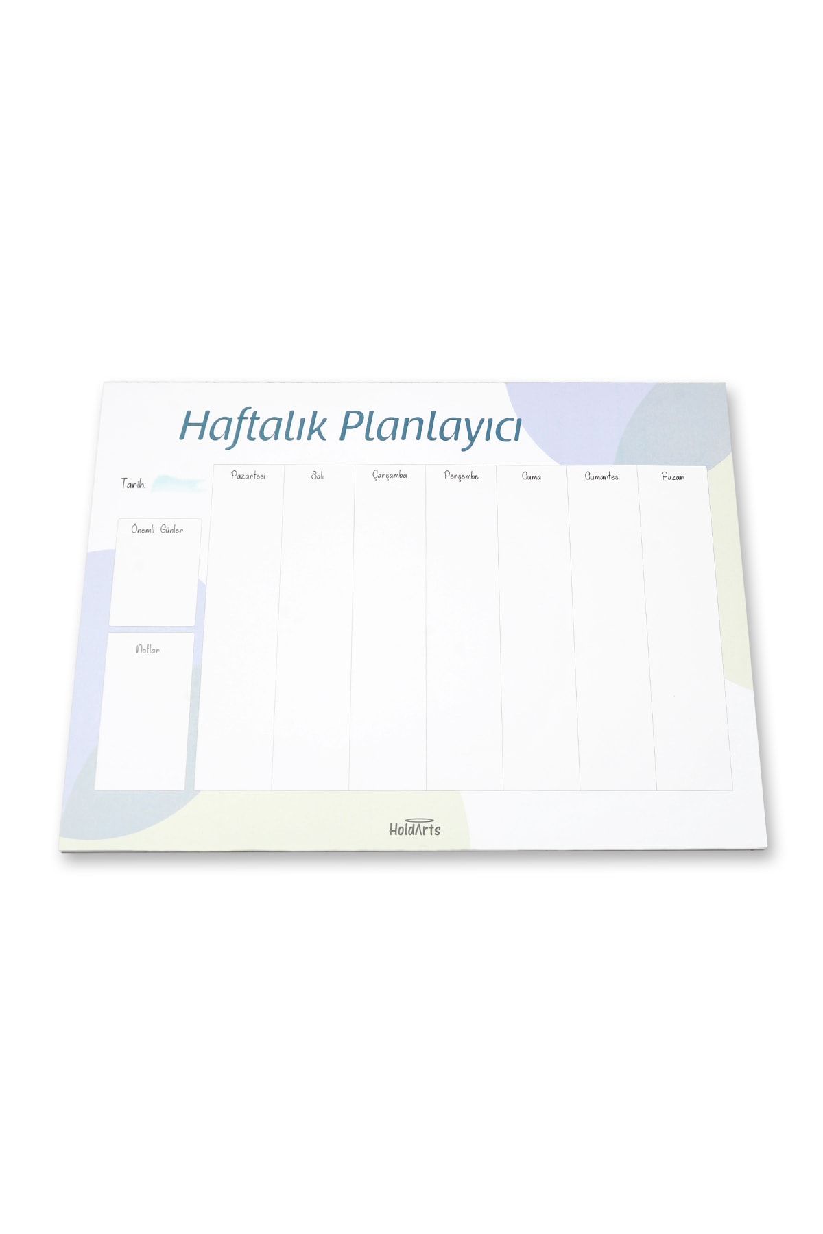 HoldArts Desk Planner - Yeşil Pastel Renk Haftalık Planlayıcı 31,8 X 23,7