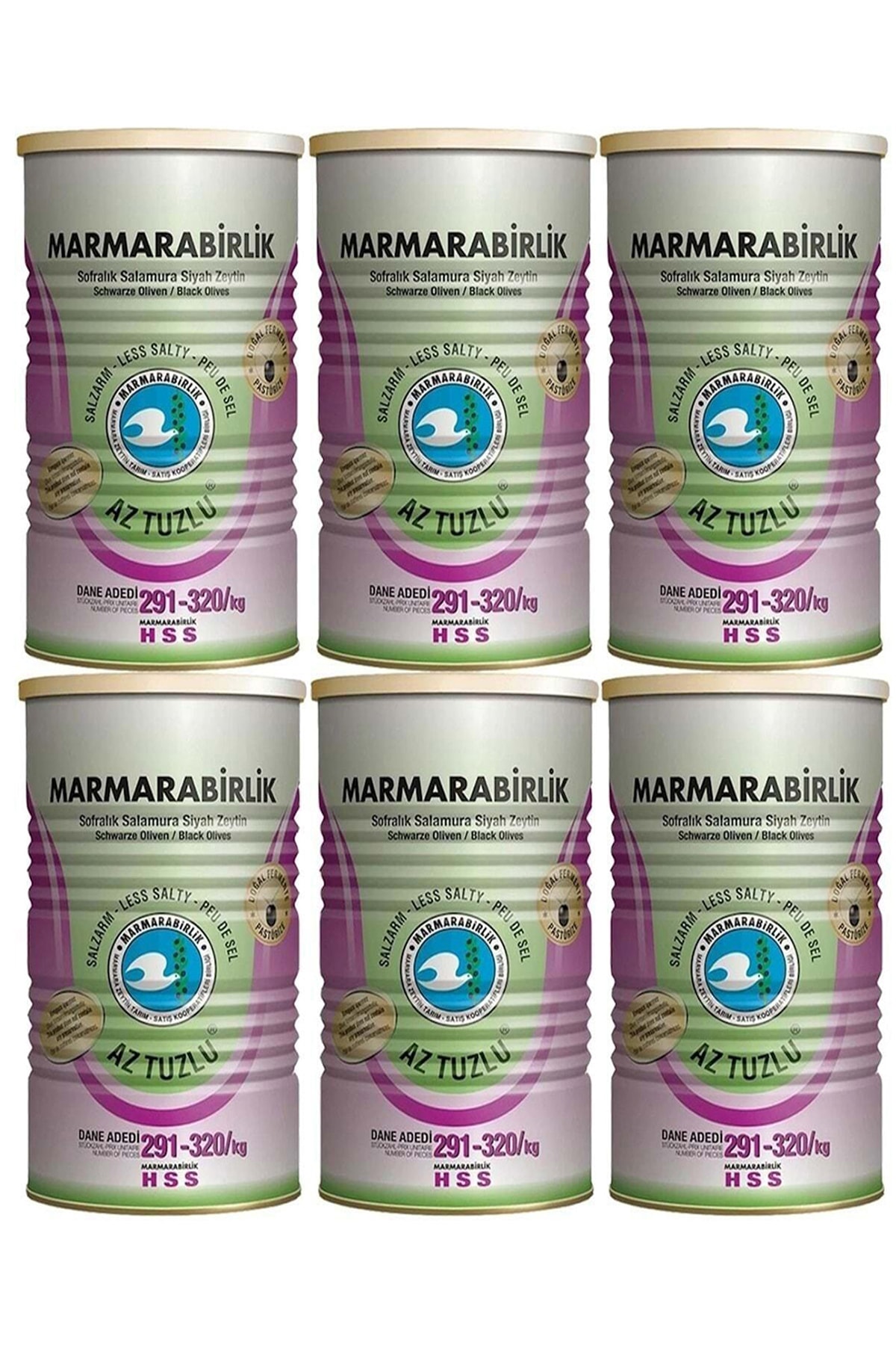 MarmaraBirlik Az Tuzlu Zeytin S 800 Gr 291-320 6 X 800gr