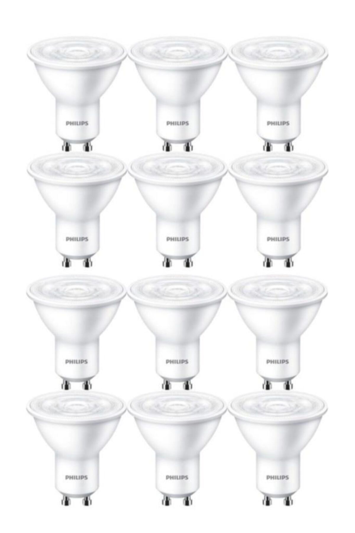 Philips Led Ampul 3,2-40w Gu10 Duy Çanak Spot Ampul Beyaz Işık-12 Adet