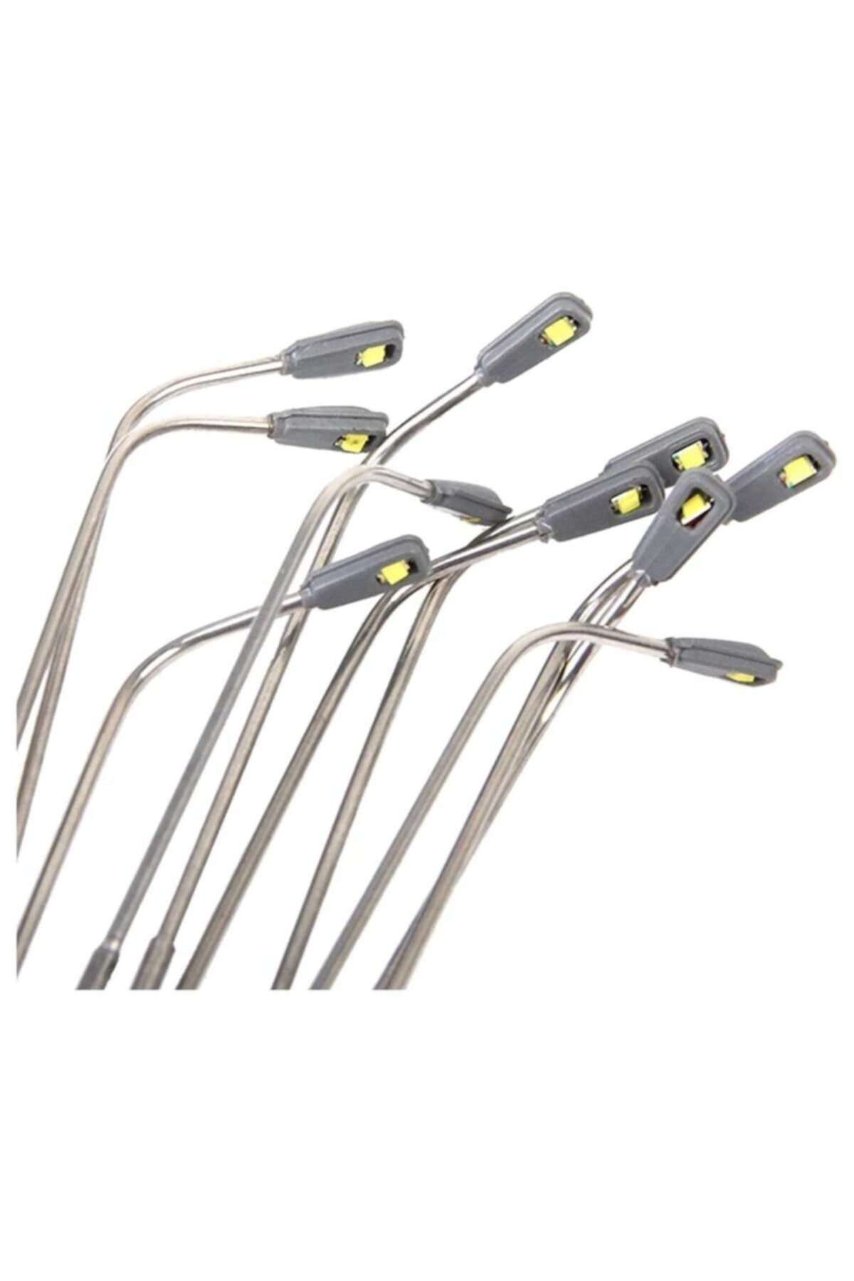 Arden Metal Gövdeli Sokak Lambası Led Işıklı 3v 1/100 Ölçek 5'li Paket