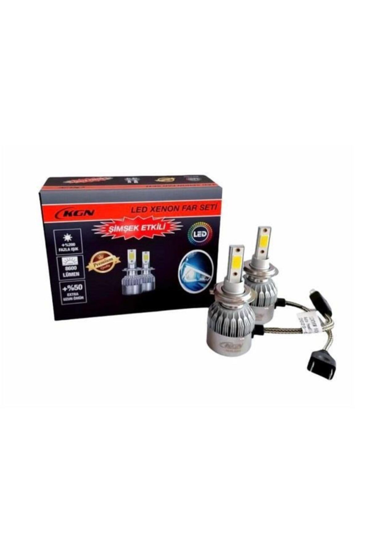 kgn h7 simsek etkili led xenon set 8600 lumen 200 fazla isik fiyati yorumlari trendyol