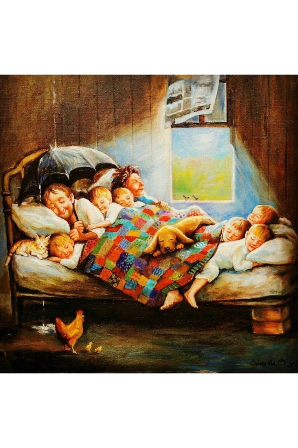 MARCEL SANAT Abidin Dino Mutluluğun Resmi Elmas Mozaik Tablo 61x61cm