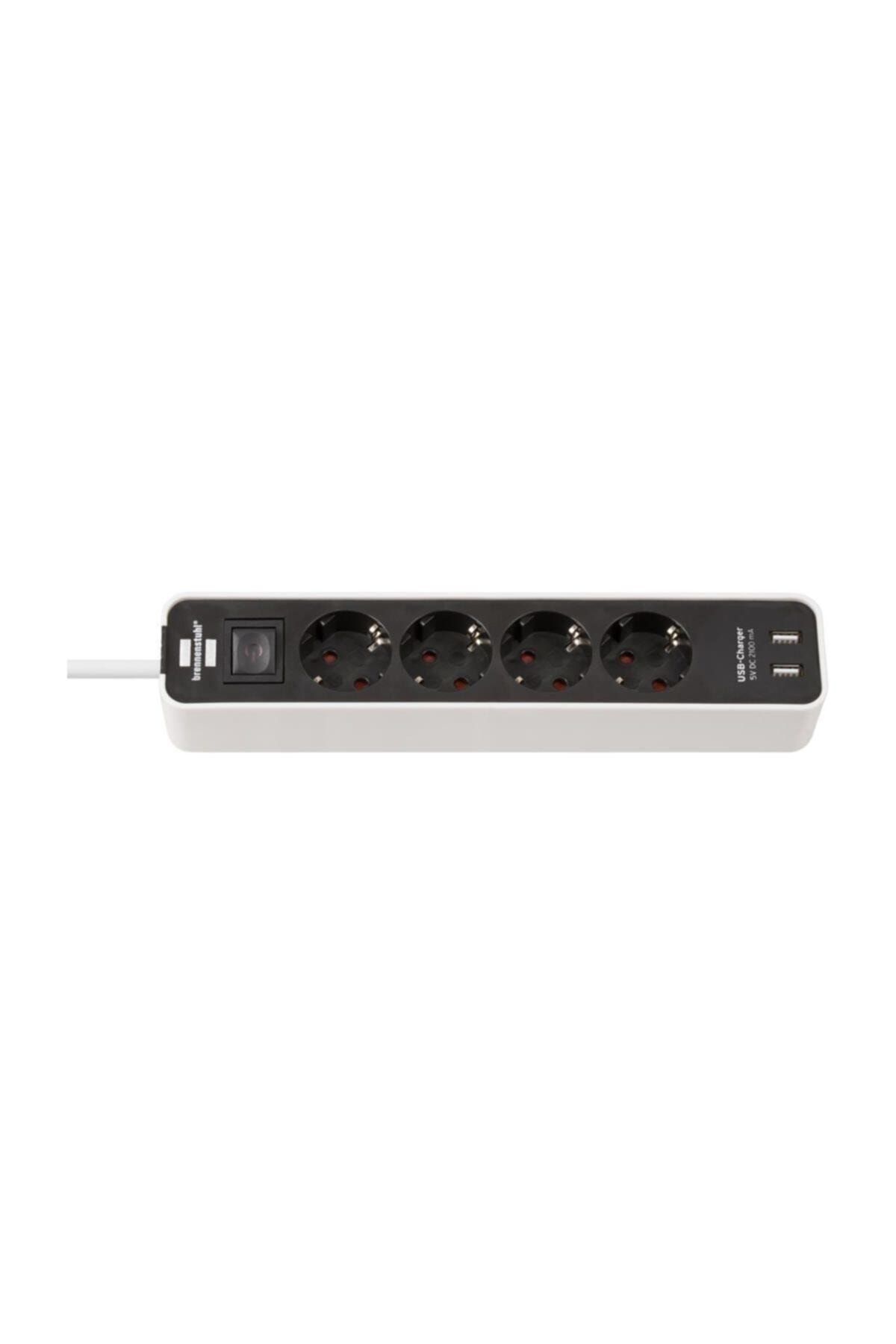 Brennenstuhl 2 X Usb Hızlı Şarj Özellikli 4 Soketli Priz Beyaz