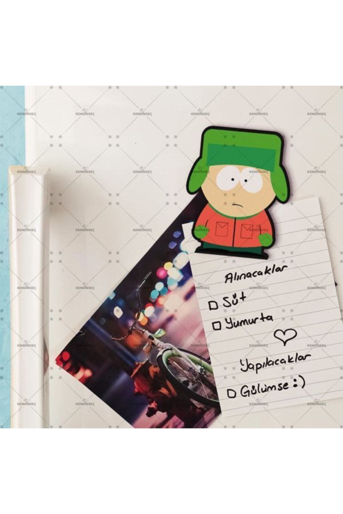 Lego Tasarım South Park Kyle Baskılı Ahşap Magnet