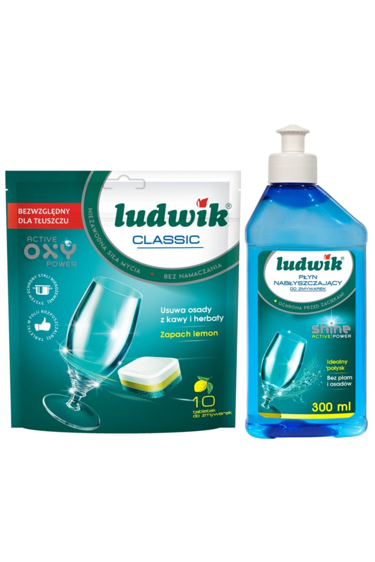 LUDWİK Classik Limonlu 10 Bulaşık Mak. Tableti ve Parlatıcı 2'li Set