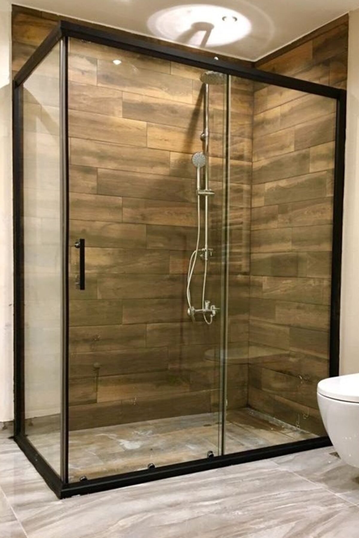 Armina Duşakabin Dikdörtgen 80x110 Siyah Şefaf Seri