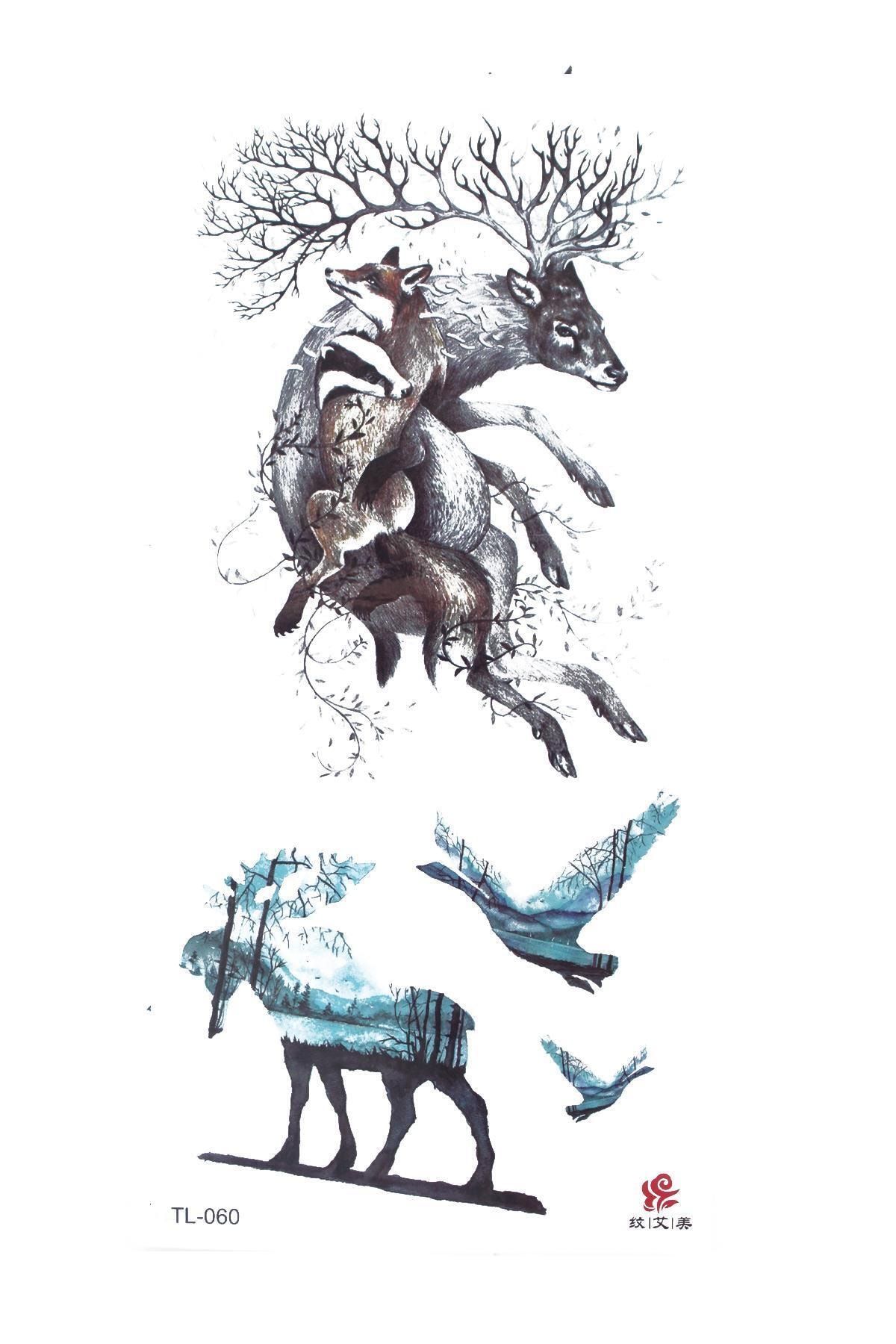 New Obsessions Deer Geçici Dövme