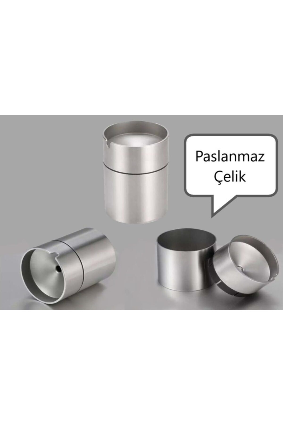 Maxiflow Dekoratif Paslanmaz Çelik Küllük H : 12 Cm Iz Bırakmaz