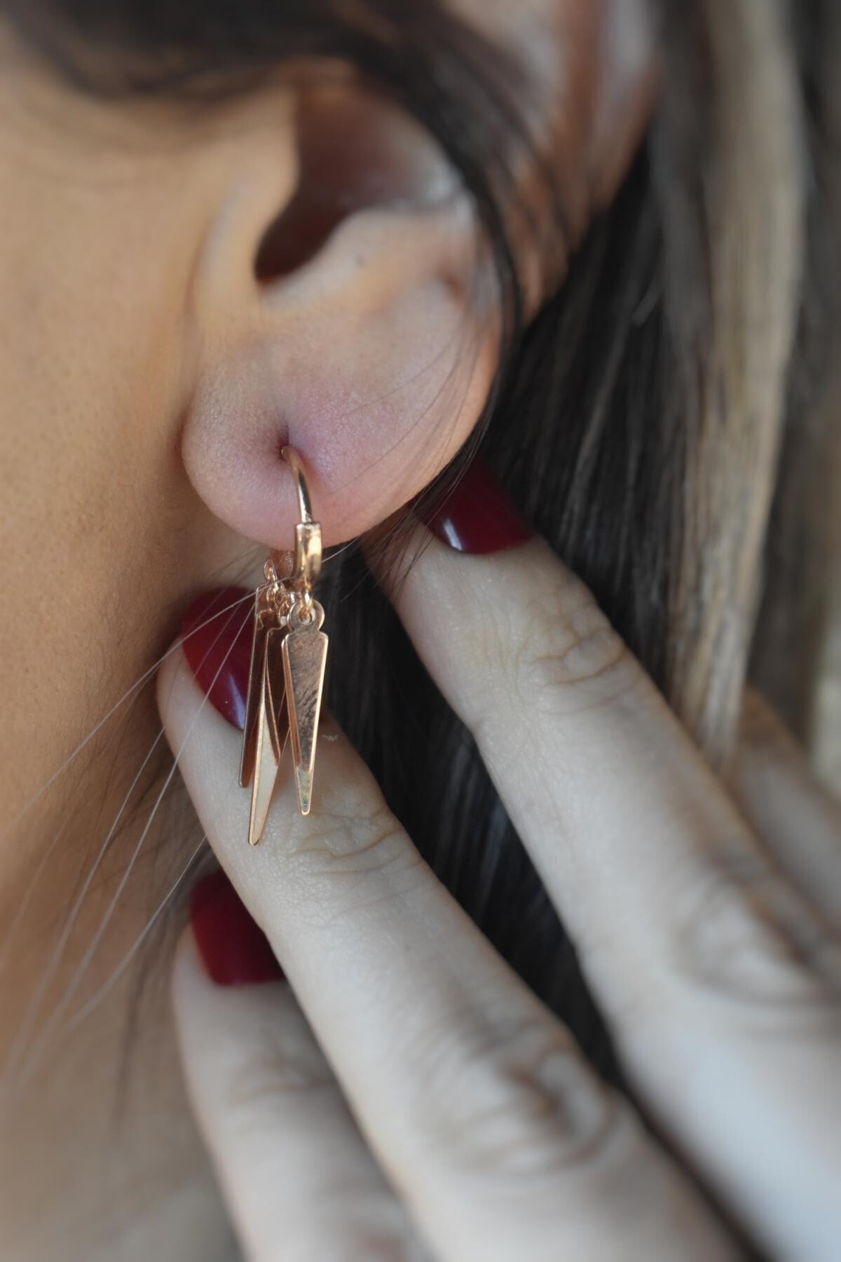 Aydın Gold 14 Ayar Roz Altın,shakira Küpe