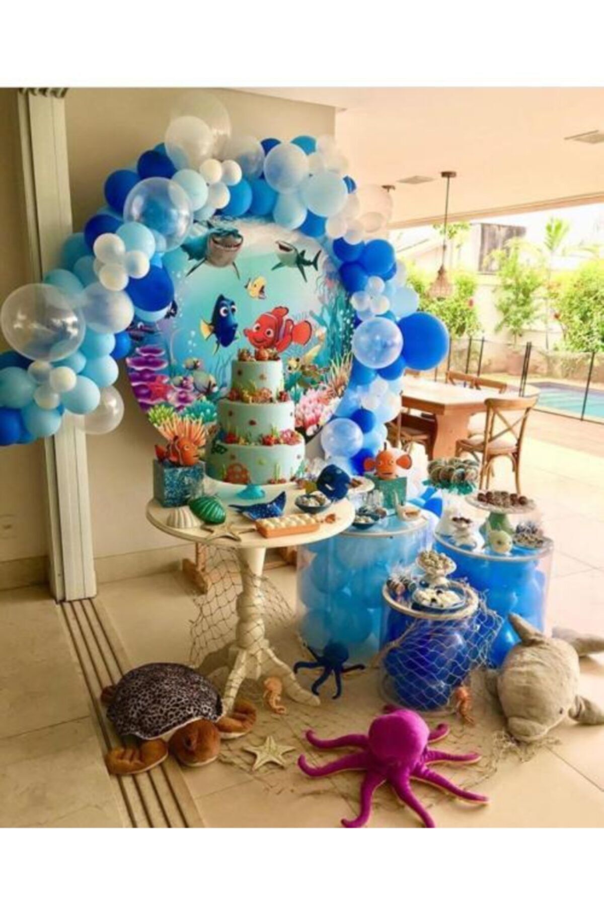 canbayhobi Balık Nemo Temalı Balon Zincir 100 Adet