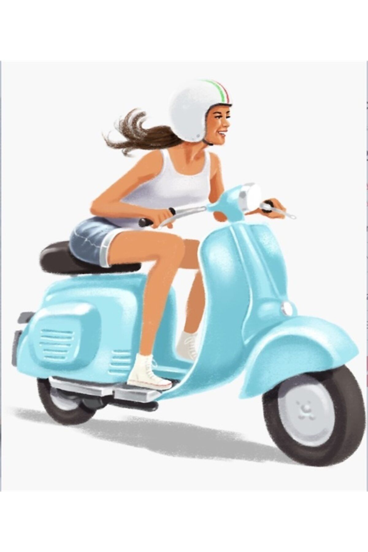 Redline Grafik Scooter Girl Sticker