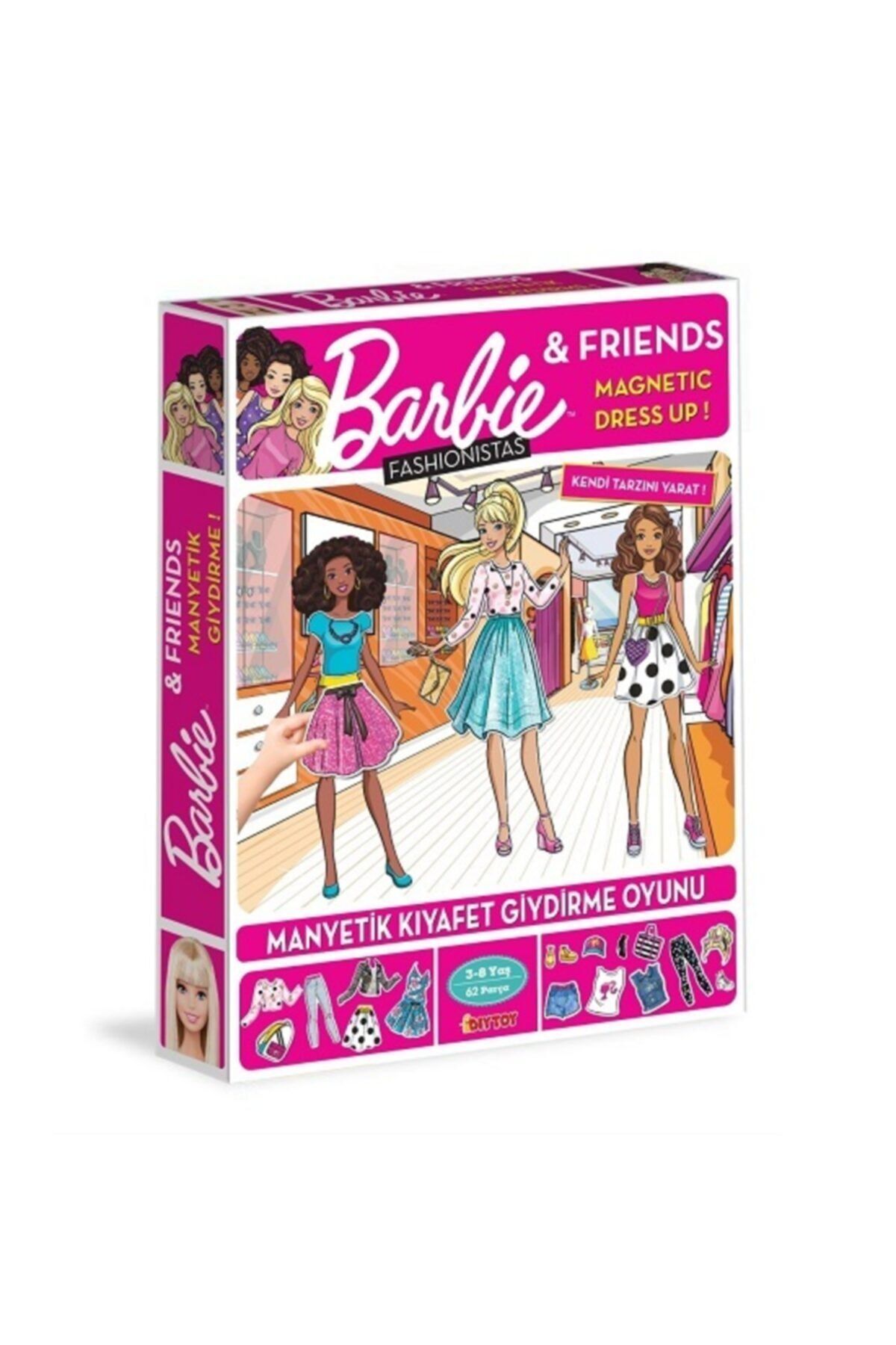 DIYTOY Barbie Fahionistas Manyetik Kıyafet Giydirme Oyunu