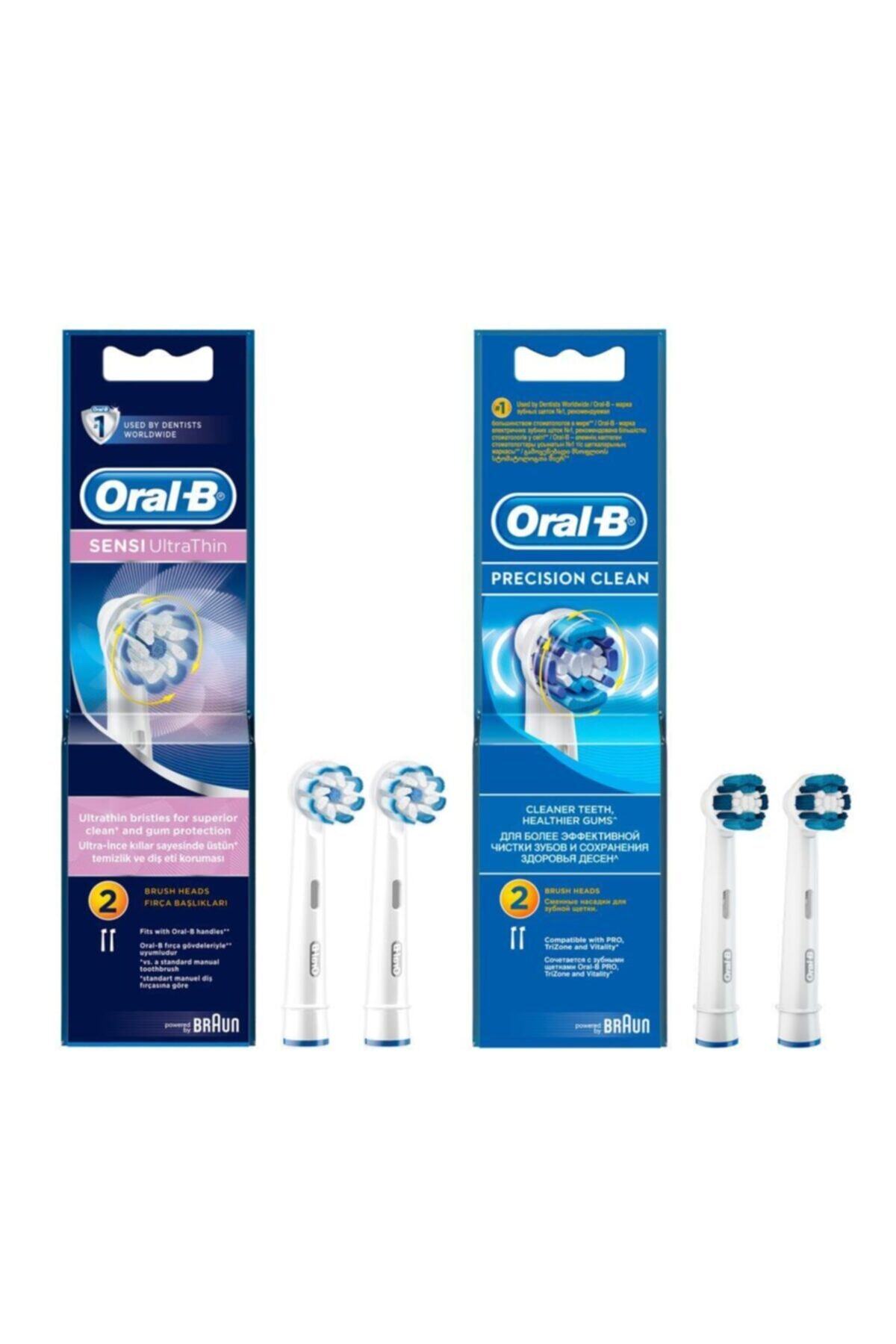 OralB Diş Fırçası Yedek Başlığı Sensi Ultrathin 2'li+precision 2'li