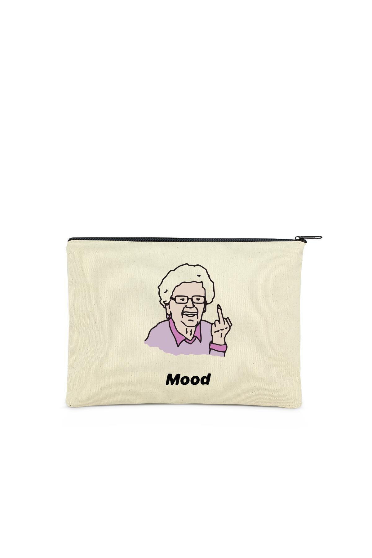 Çınar Bez Çanta Clutch Büyükanne Mood Kanvas Makyaj Çantası