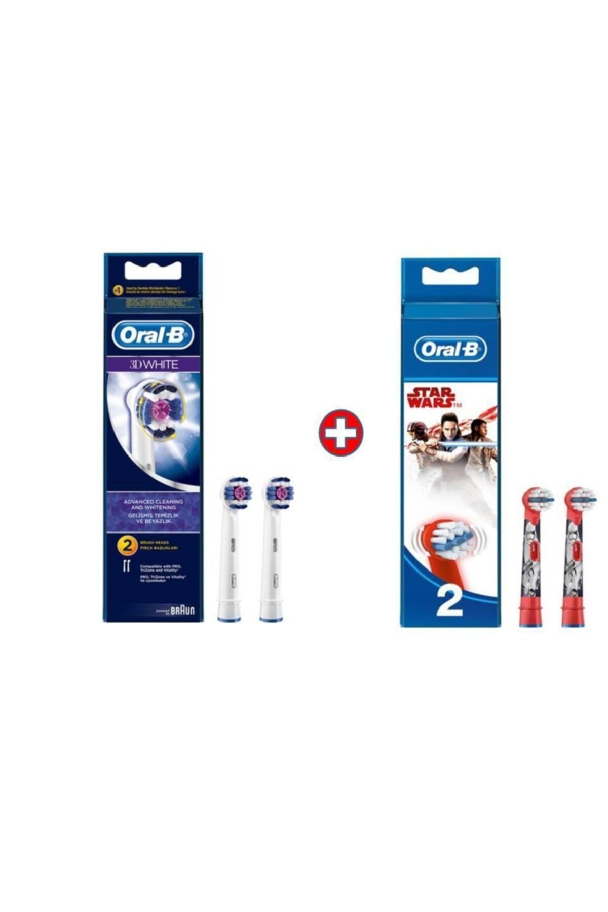 OralB Diş Fırçası Yedek Başlığı 3d White 2'li+starwars 2 Li