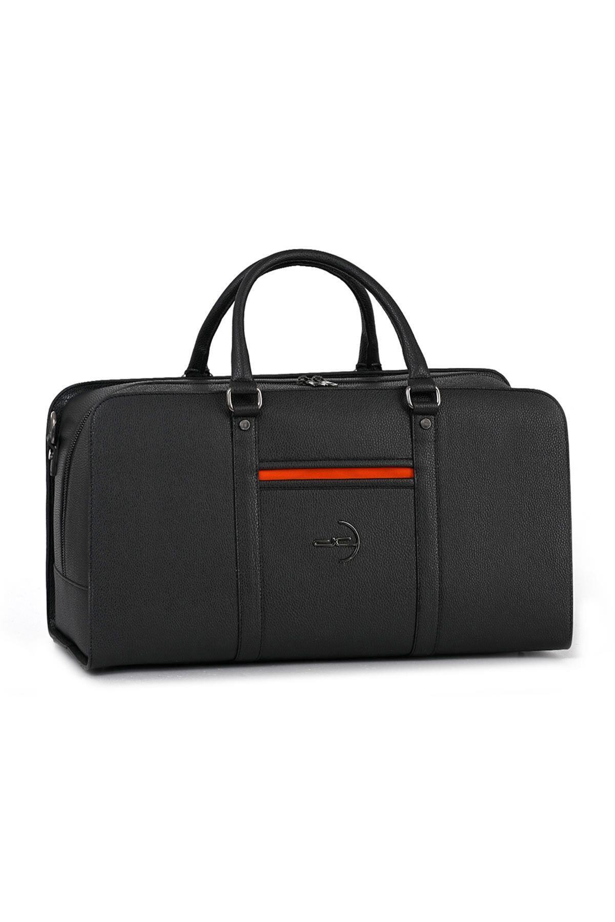 Deri Company Erkek Siyah  Basic Seyahat Çanta