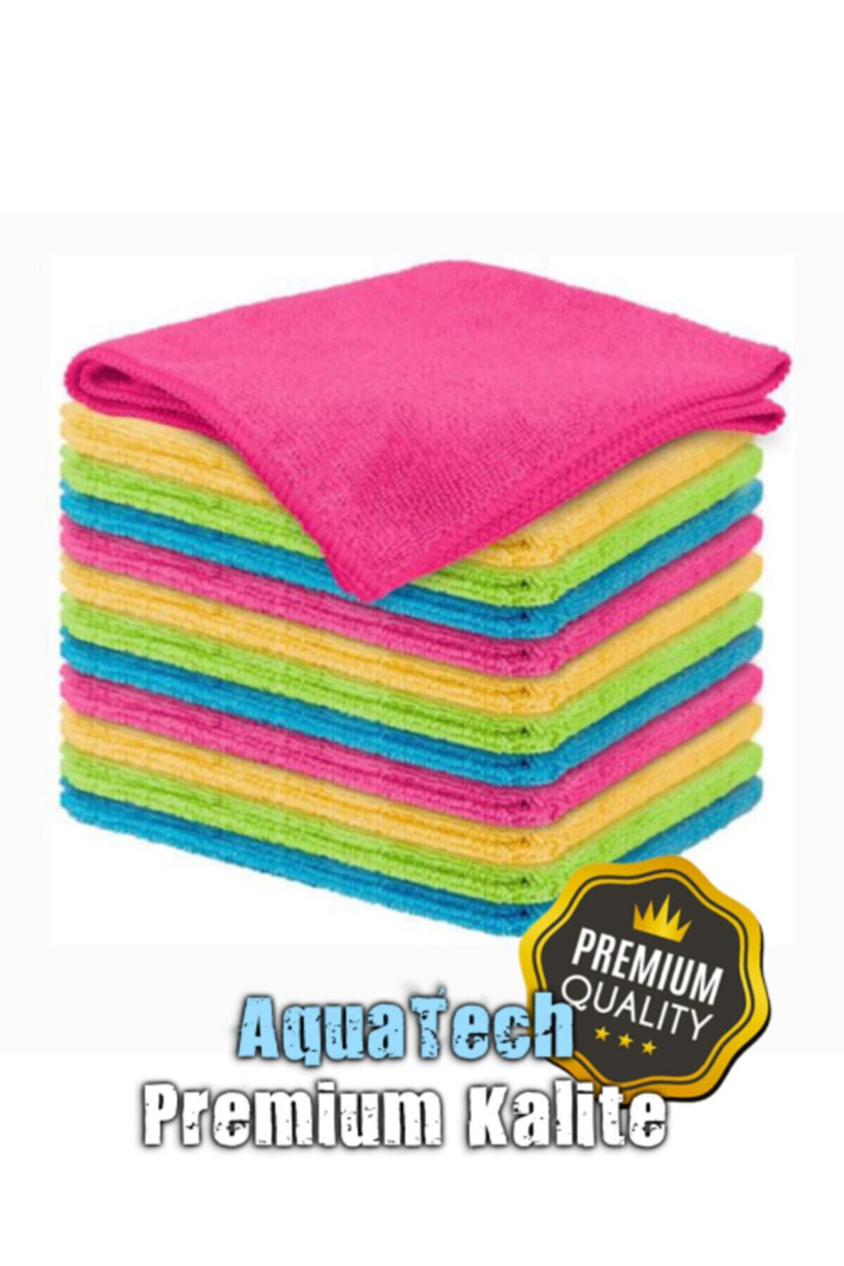 mikrosill 4 adet aquatech mikrofiber cok renkli cam bezi ve araba yikama kurutma temizlik bezi 40x40 fiyati yorumlari trendyol