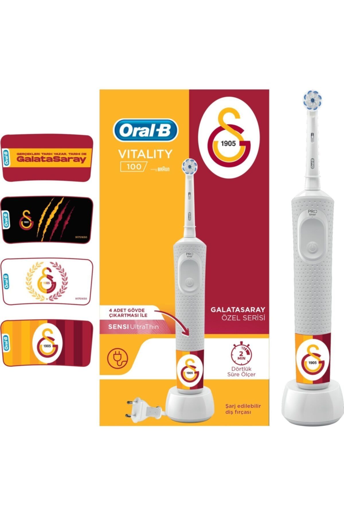 OralB D100 Vitality Şarj Edilebilir Diş Fırçası Galatasaray