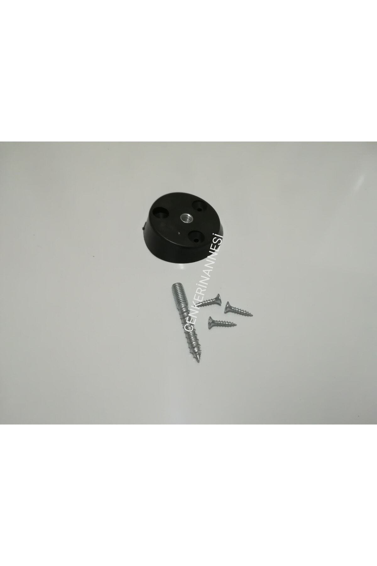 CENKER %10 Açılı Plastik Sehpa Ayak Aparatı Siyah + 8x50mm Trifon Vida 297 Adet