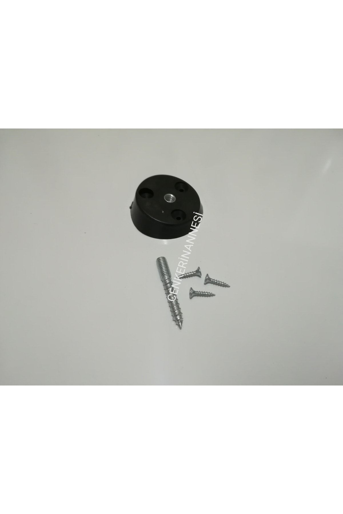 CENKER %10 Açılı Plastik Sehpa Ayak Aparatı Siyah + 8x50mm Trifon Vida 225 Adet