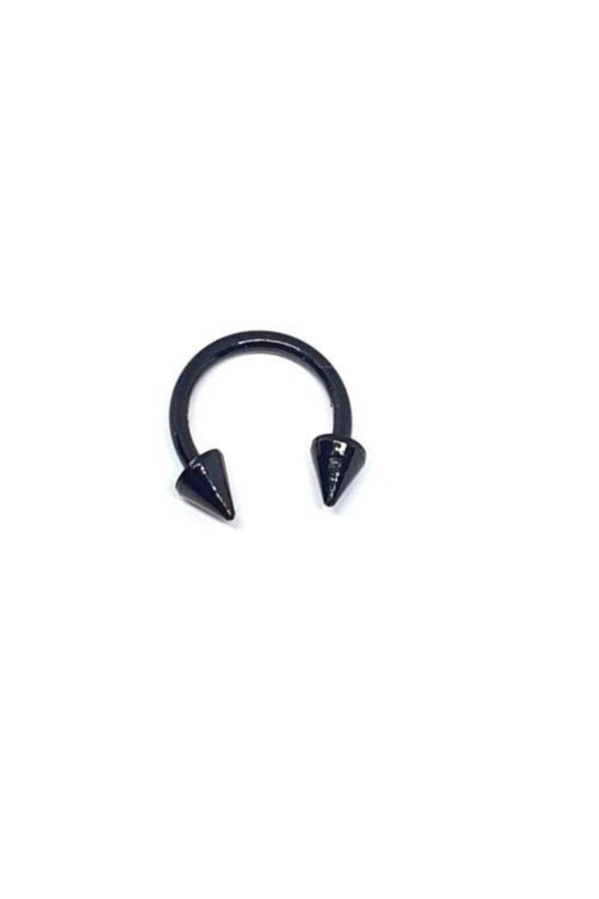 KOKKOSH SILVER Siyah Cerrahi Çelik Kulak-dudak-burun Piercing (iç Çap 12 Mm)