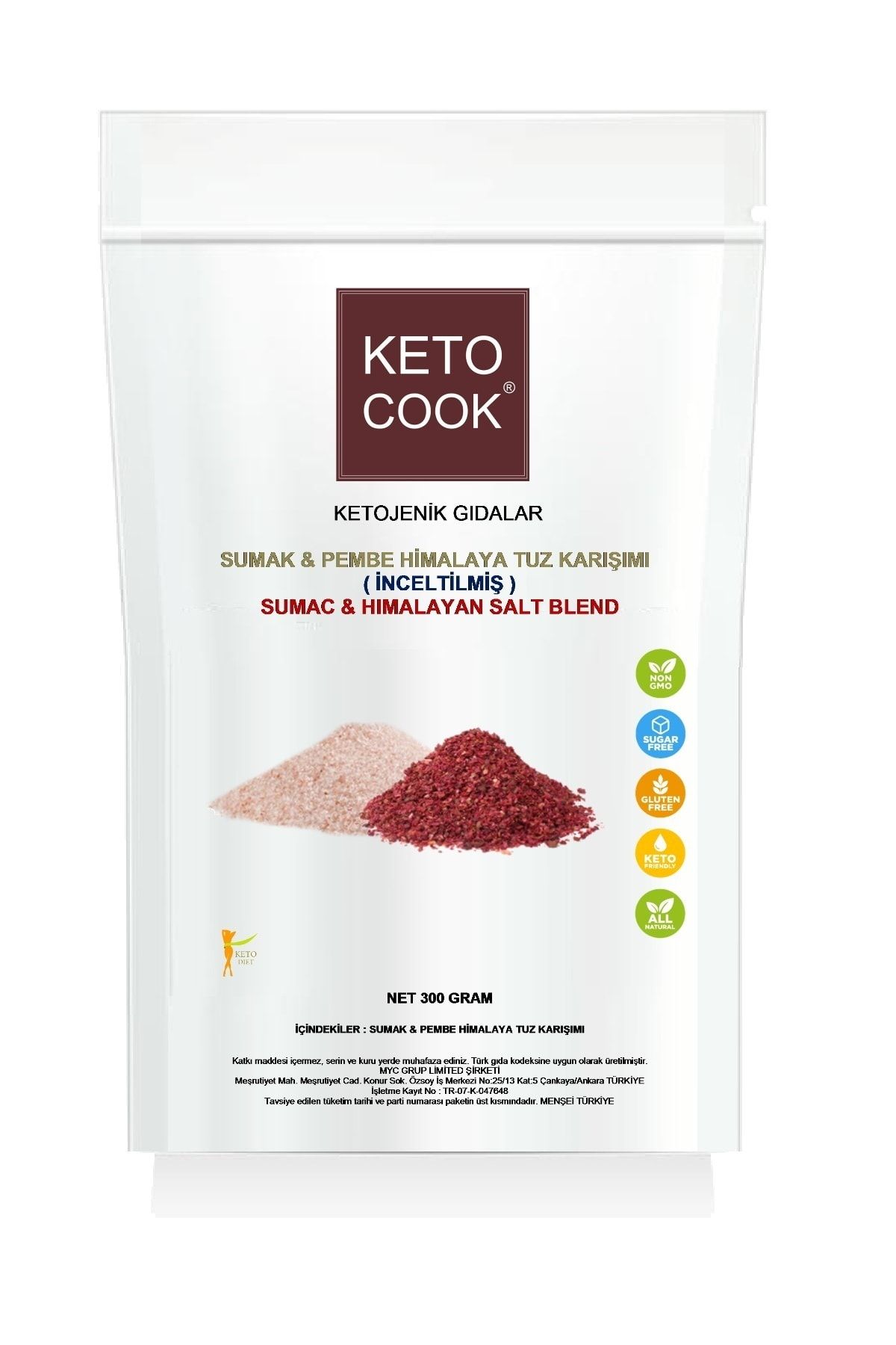 KetoCook Ketojenik Sumak & Pembe Himalaya Tuz Karışımı 300 Gram